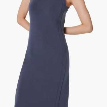 SPANX Aire Side Stripe Midi Dress in Dark Storm L… - image 1