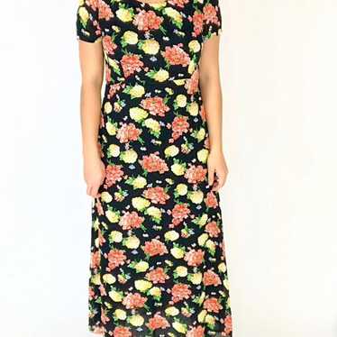 Laura Ashley Size 12 Floral Maxi Dress Romantic Br