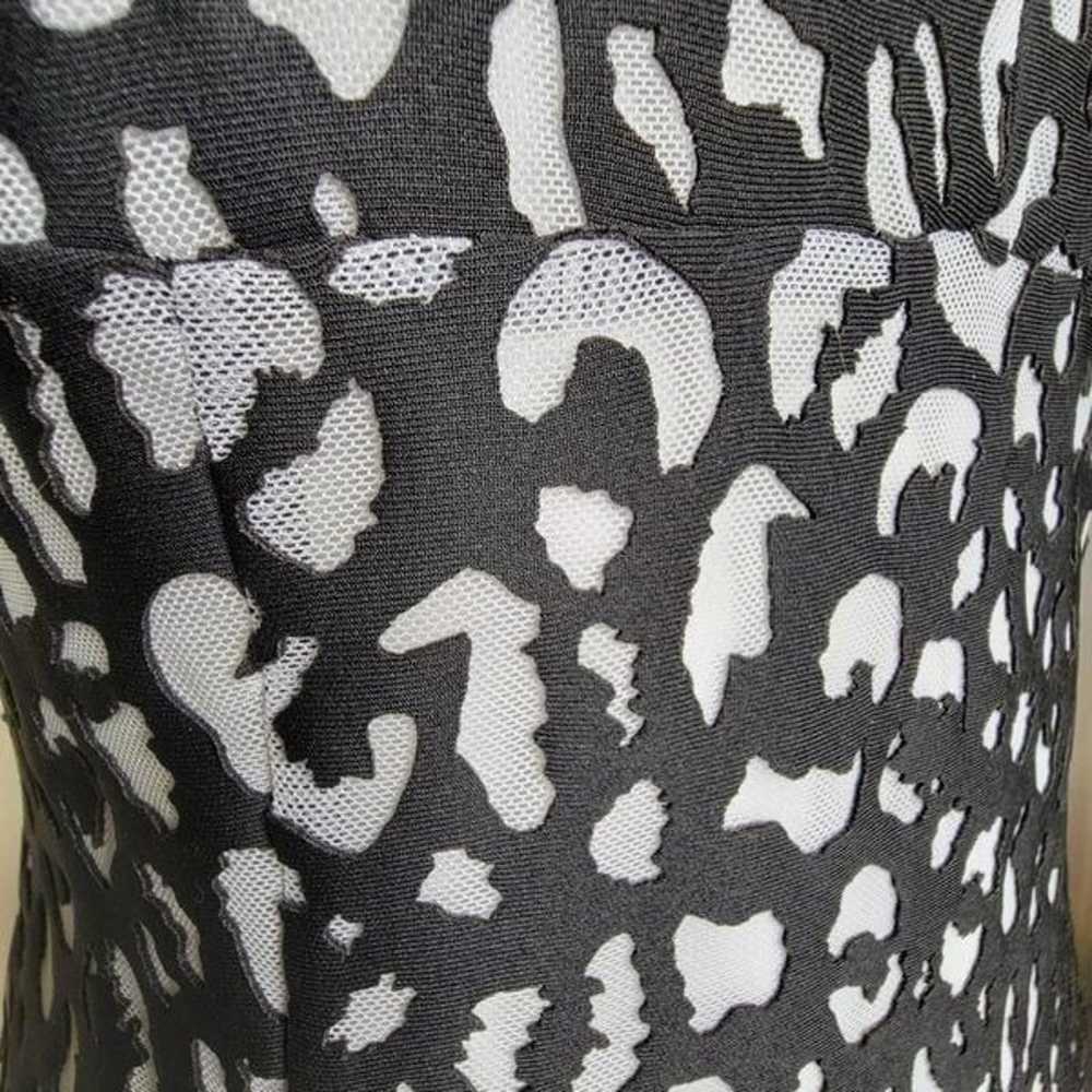 Karl Lagerfeld Animal Print Sheath Dress Black Wh… - image 10