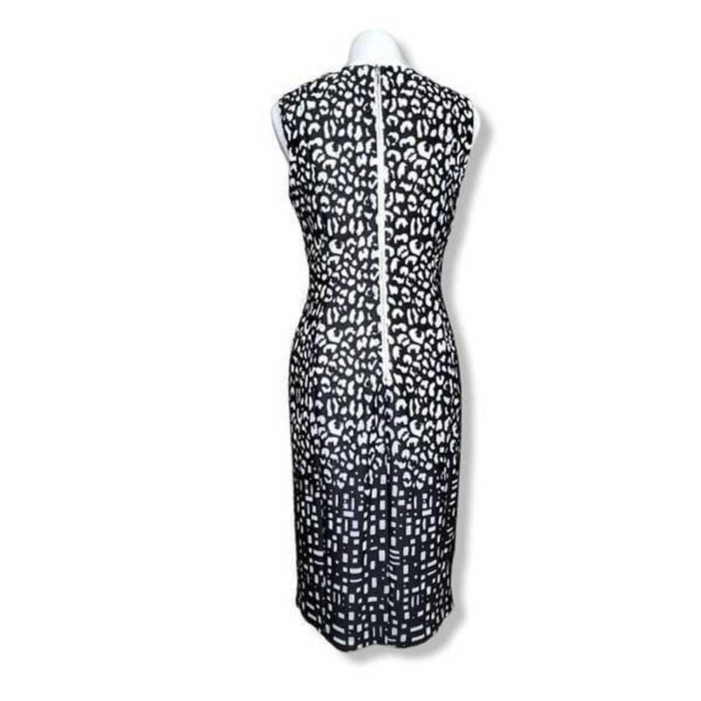 Karl Lagerfeld Animal Print Sheath Dress Black Wh… - image 2