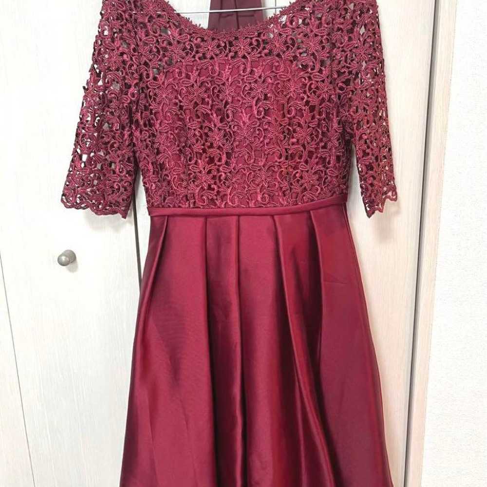 Driedoll Party Dress Wine Red Lace - image 1