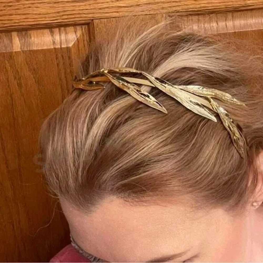 New Gold Leaf Headband Bridal Elegant - image 6