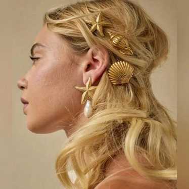 3pcs Gold Seashell Hair New - image 1