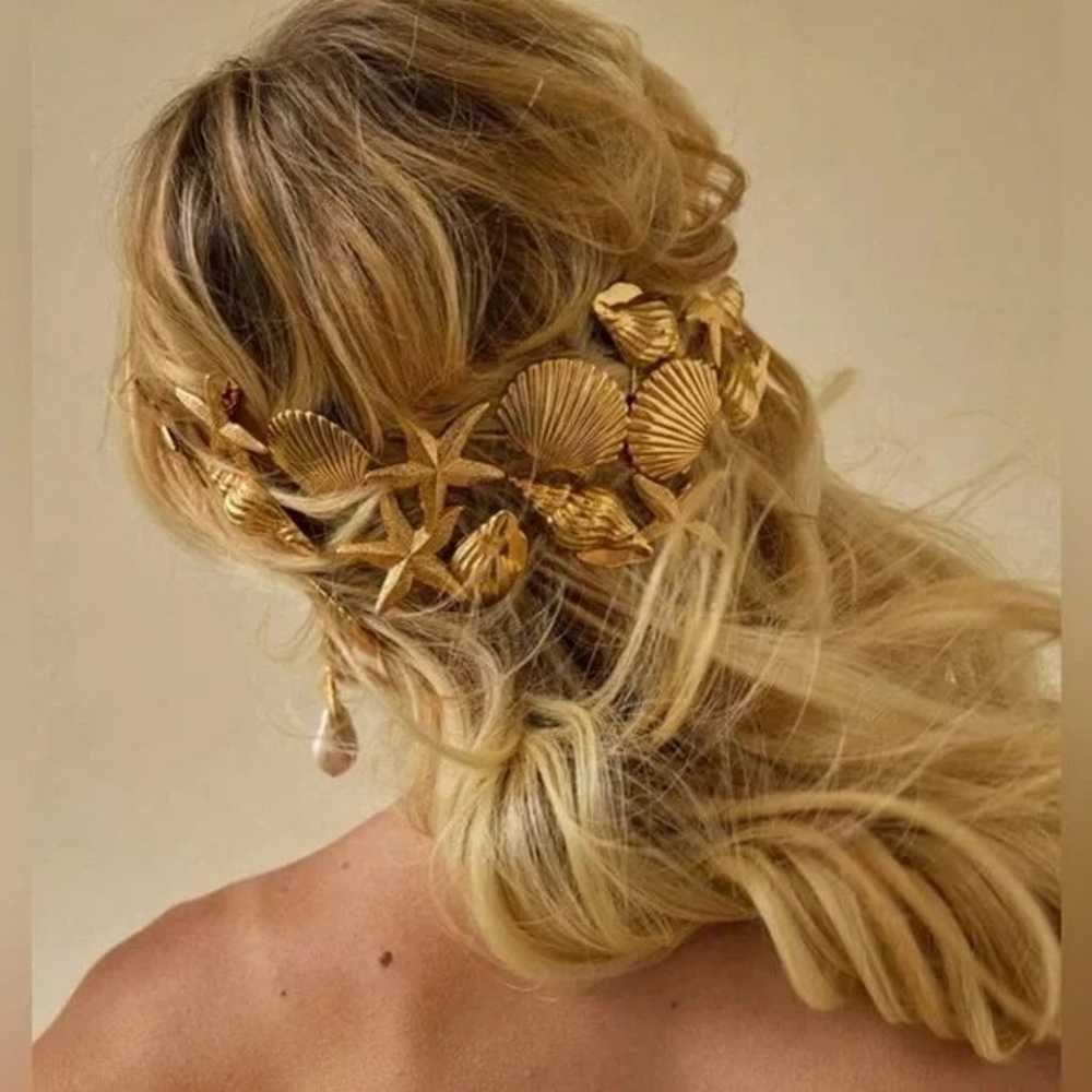 3pcs Gold Seashell Hair New - image 2