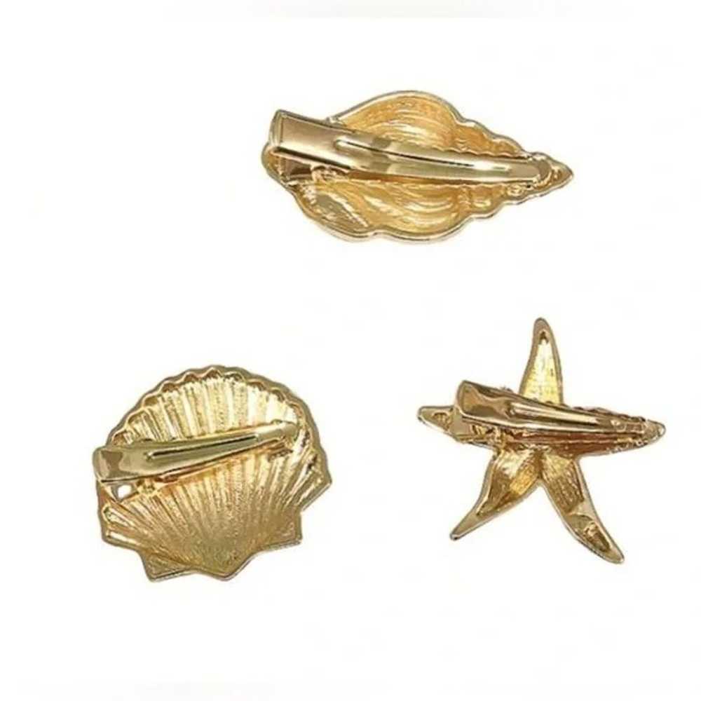 3pcs Gold Seashell Hair New - image 4