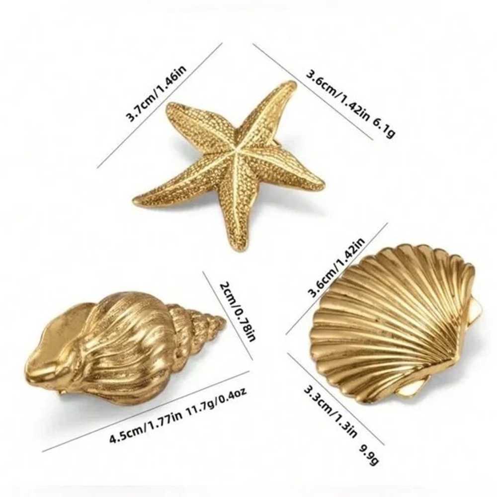 3pcs Gold Seashell Hair New - image 5