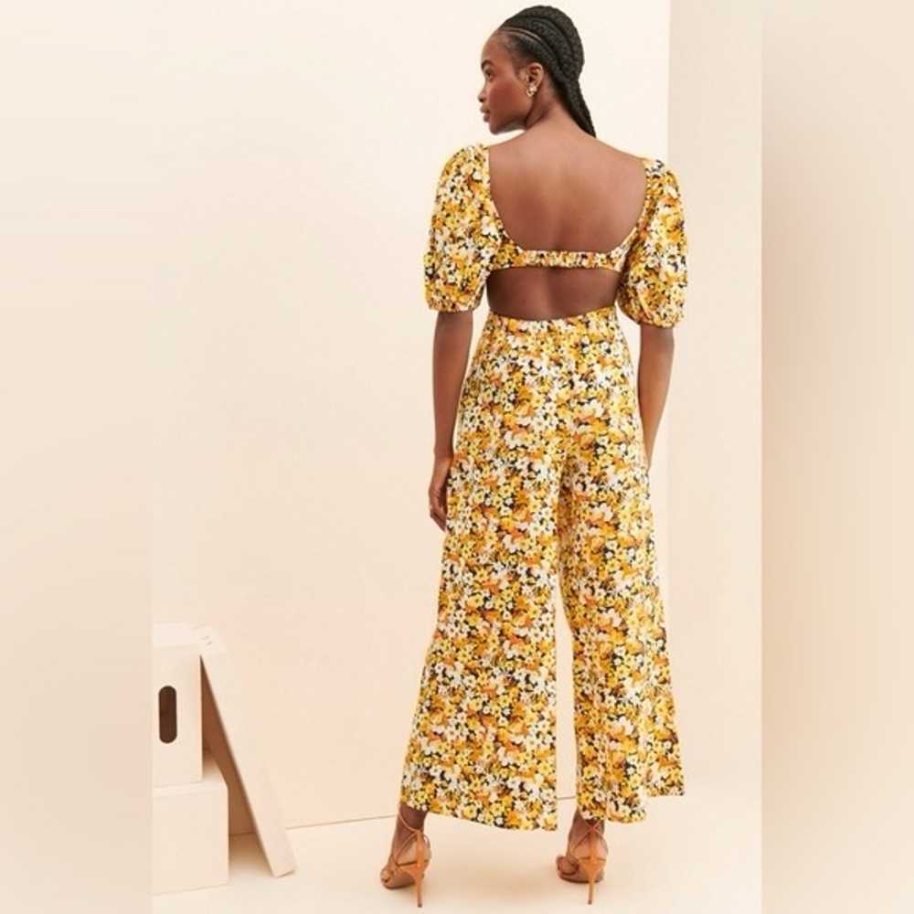 Free People Floral Wide Leg Jumpsuit Sz XL - image 3