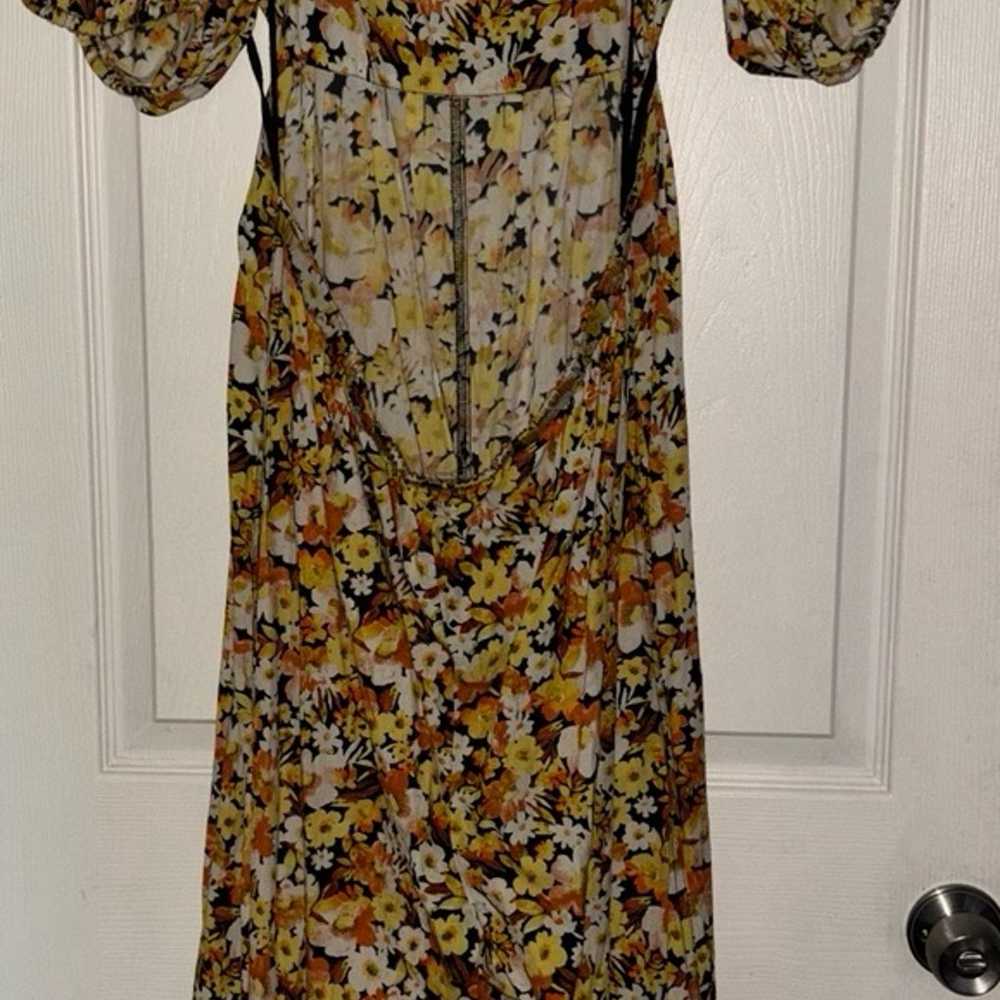 Free People Floral Wide Leg Jumpsuit Sz XL - image 6