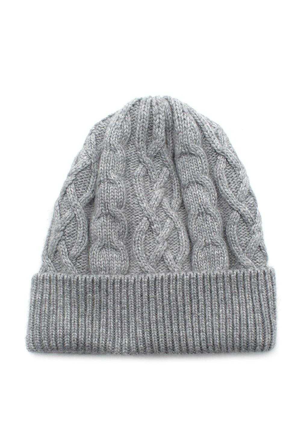 Managed by hewi Bespoke Grey Cable Knit Beanie - image 1