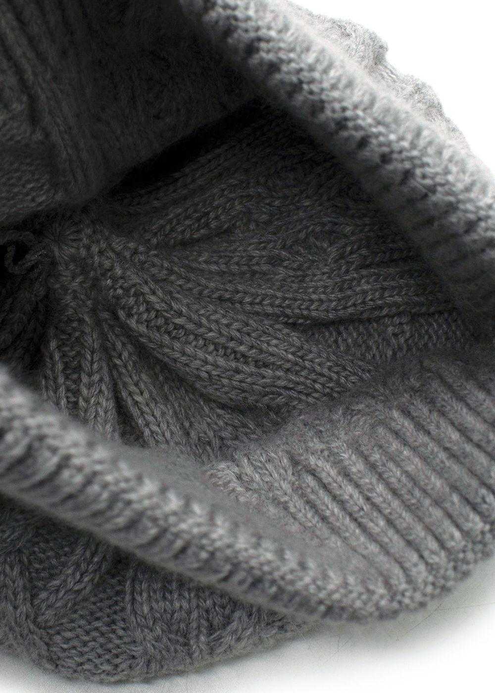 Managed by hewi Bespoke Grey Cable Knit Beanie - image 4