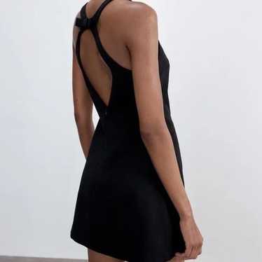 Zara cut out back bow mini dress