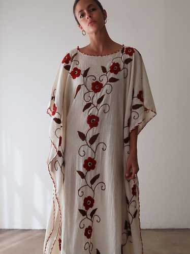 Embroidered Cotton Kaftan