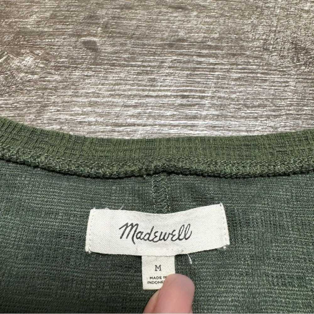 Madewell Green Short Puff Sleeve Mini Dress Size … - image 4