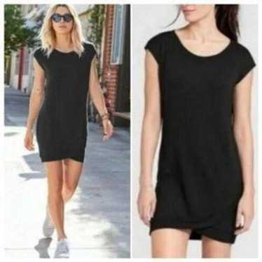 Athleta Criss Cross Hem Dress Muscle Sleeves Black