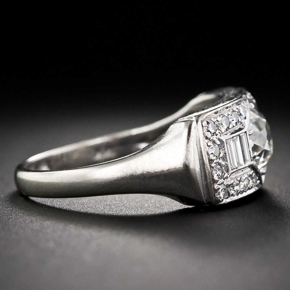 Art Deco .87 Carat Diamond Engagement Ring - GIA … - image 3