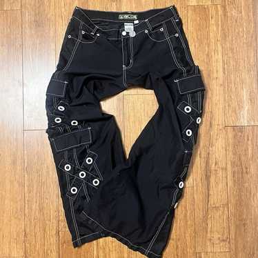 00s 90s macgear mac girl kikwearレイブパンツ Vintage Macgear Pants Wide Leg Cyber Goth Raver Pants
