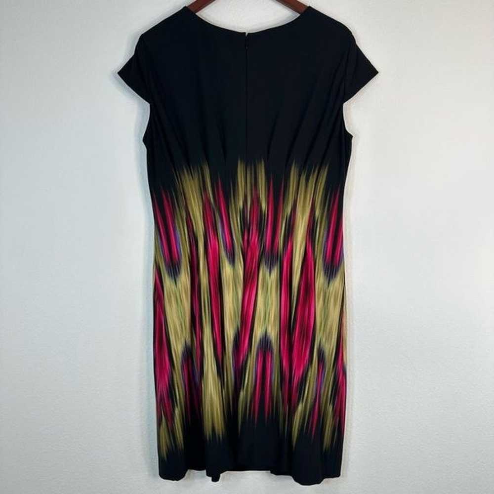 Tahari ASL Black Boho Artsy Sheath Dress Womens 1… - image 2