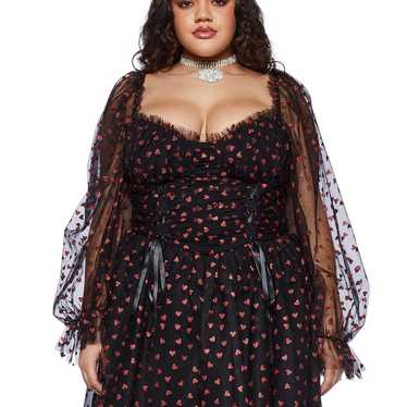 Dolls Kill Sugar Thrillz plus size 1X heart dress