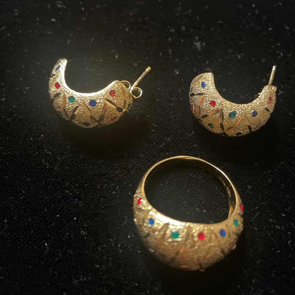 Stunning gold  over 925 Sterling HAN Thailand set… - image 1