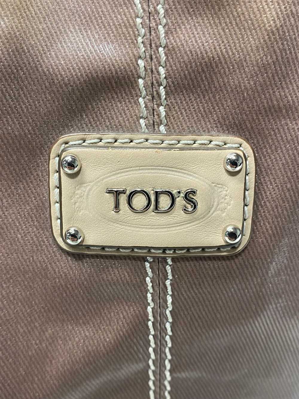 AUTHENTIC Tod's G-Line Grey Coated Canvas Leather… - image 4