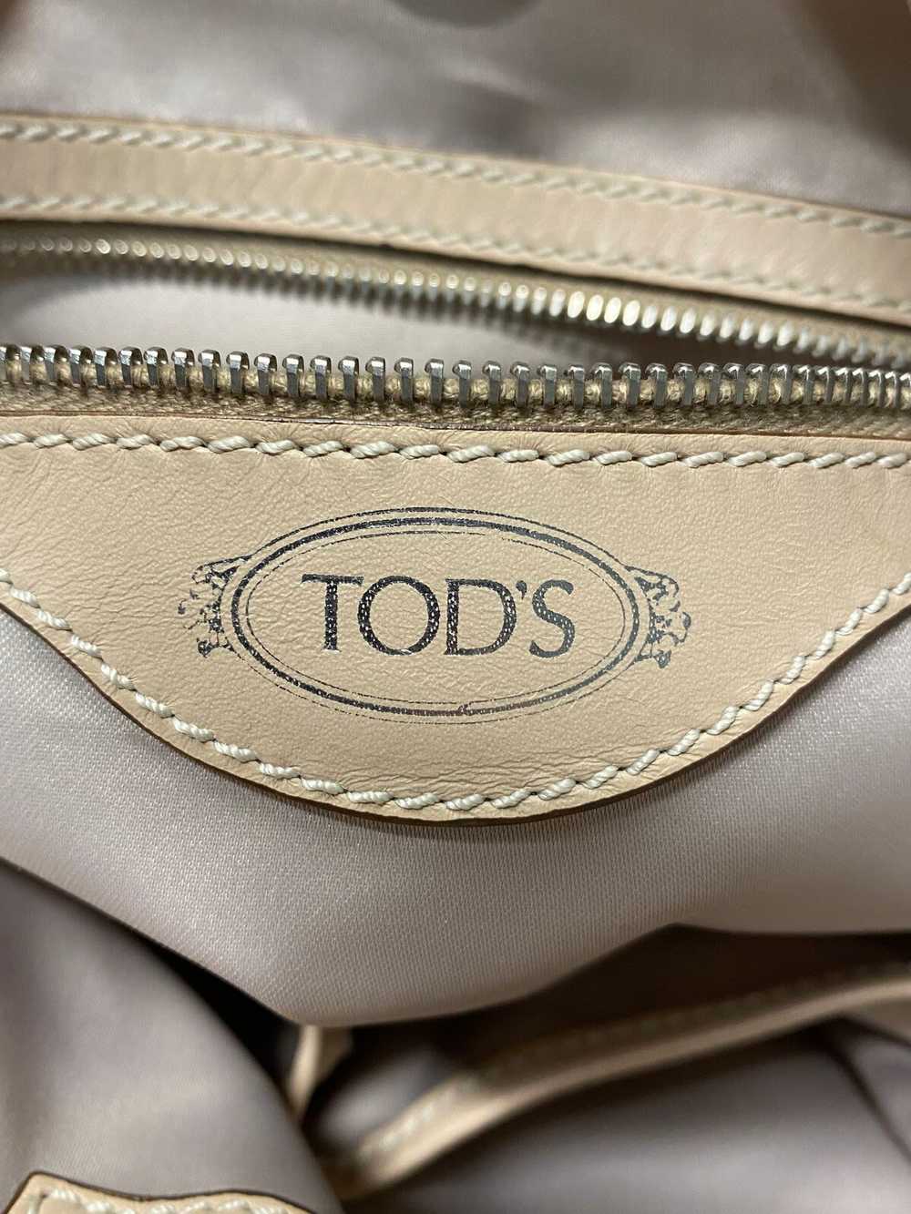 AUTHENTIC Tod's G-Line Grey Coated Canvas Leather… - image 5