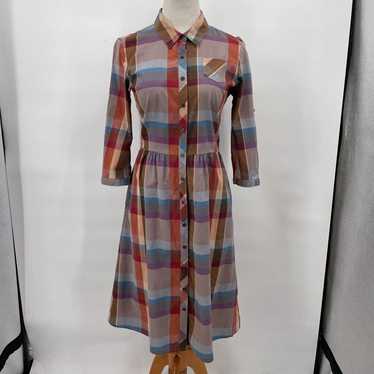 Women's Pendleton Cotton Plaid Multicolor Dress Si