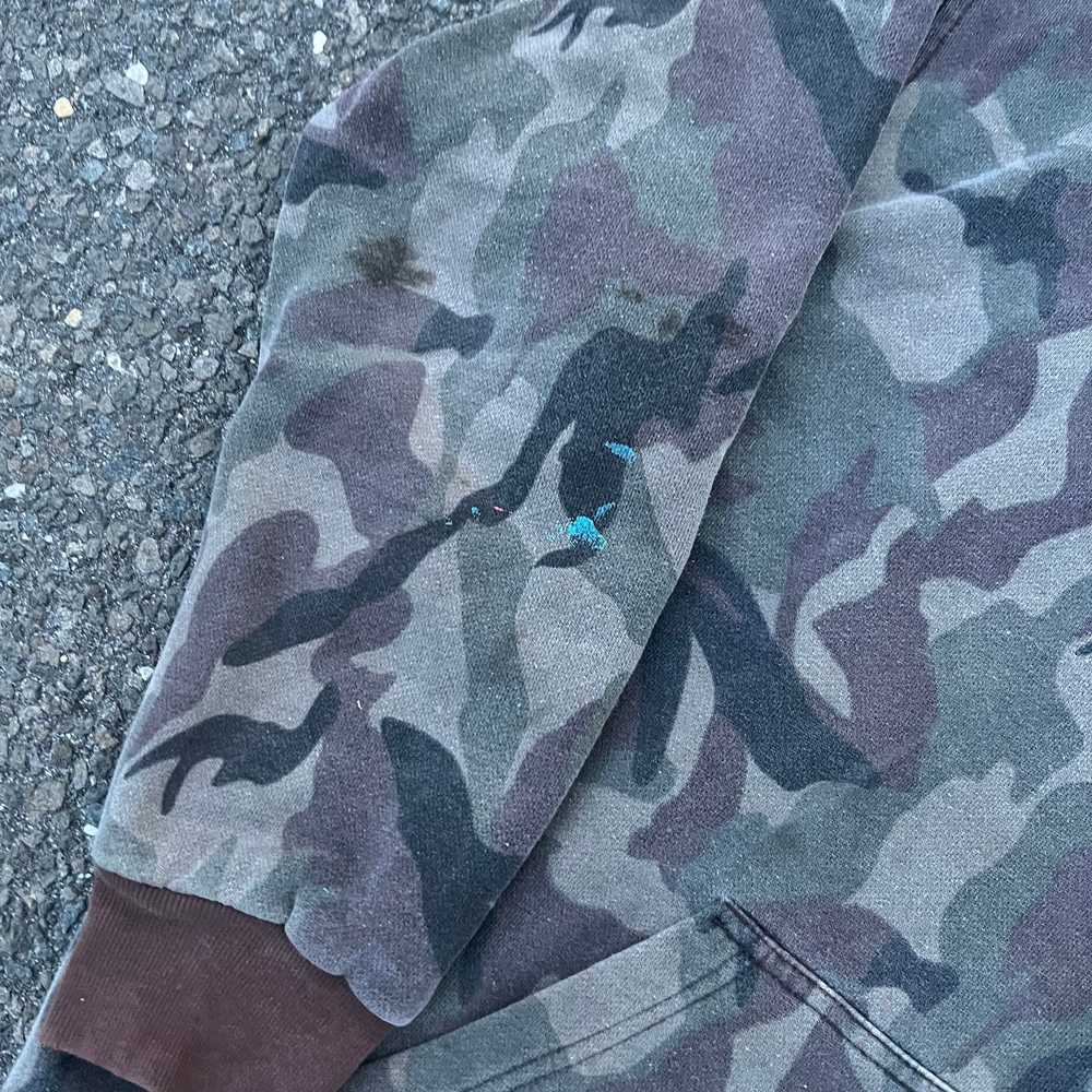 Streetwear × Vintage Vintage Camo thermal zip up … - image 3