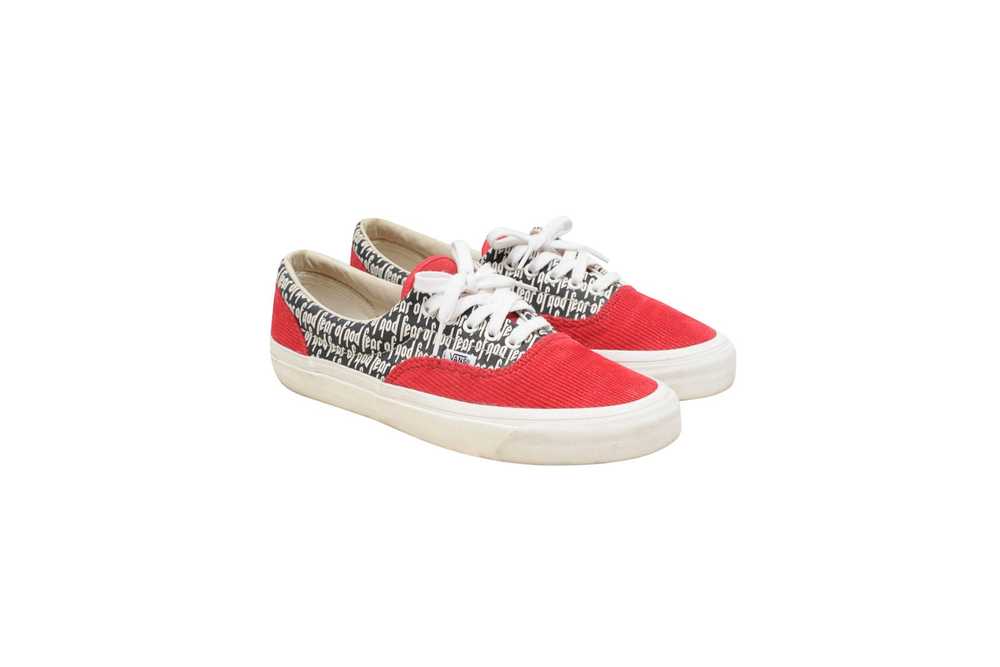 Fear of God × Vans Era 95 DX Logo Sneakers Red Wh… - image 1