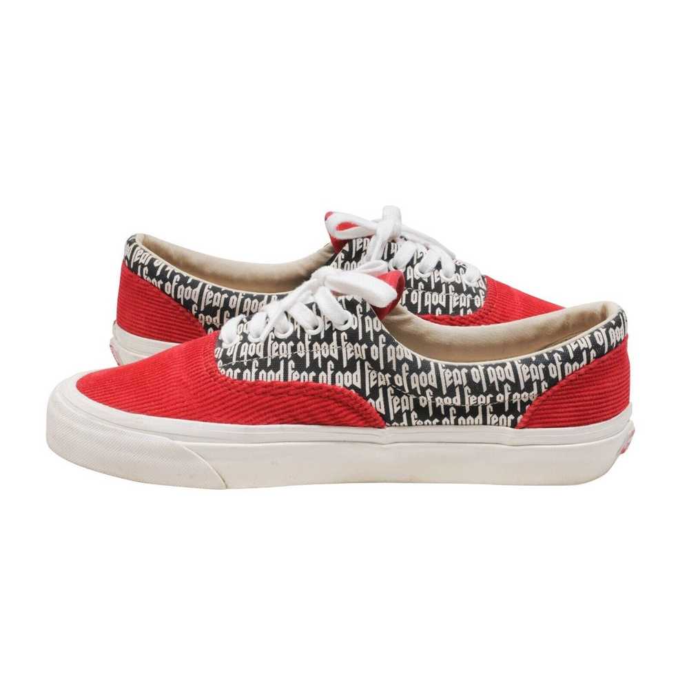 Fear of God × Vans Era 95 DX Logo Sneakers Red Wh… - image 4