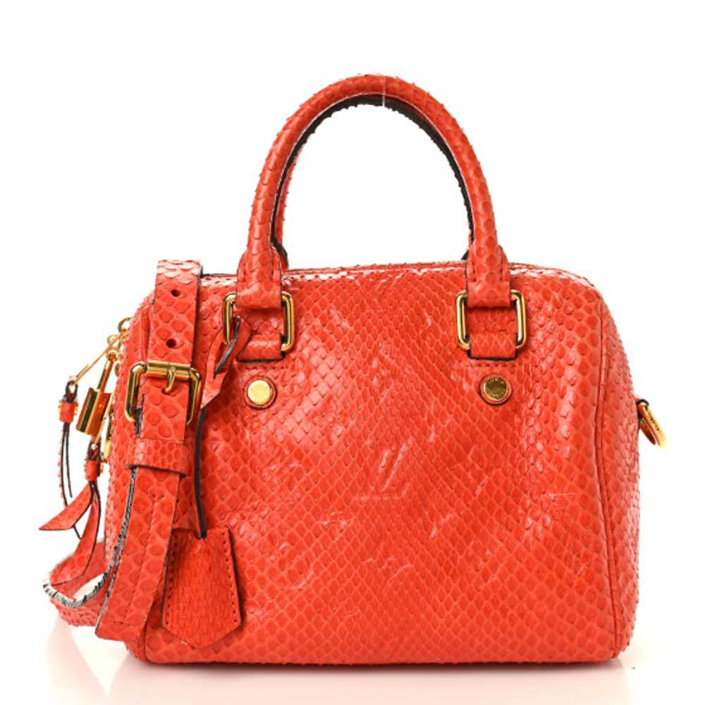 LOUIS VUITTON Snakeskin Embossed Monogram Speedy … - image 1