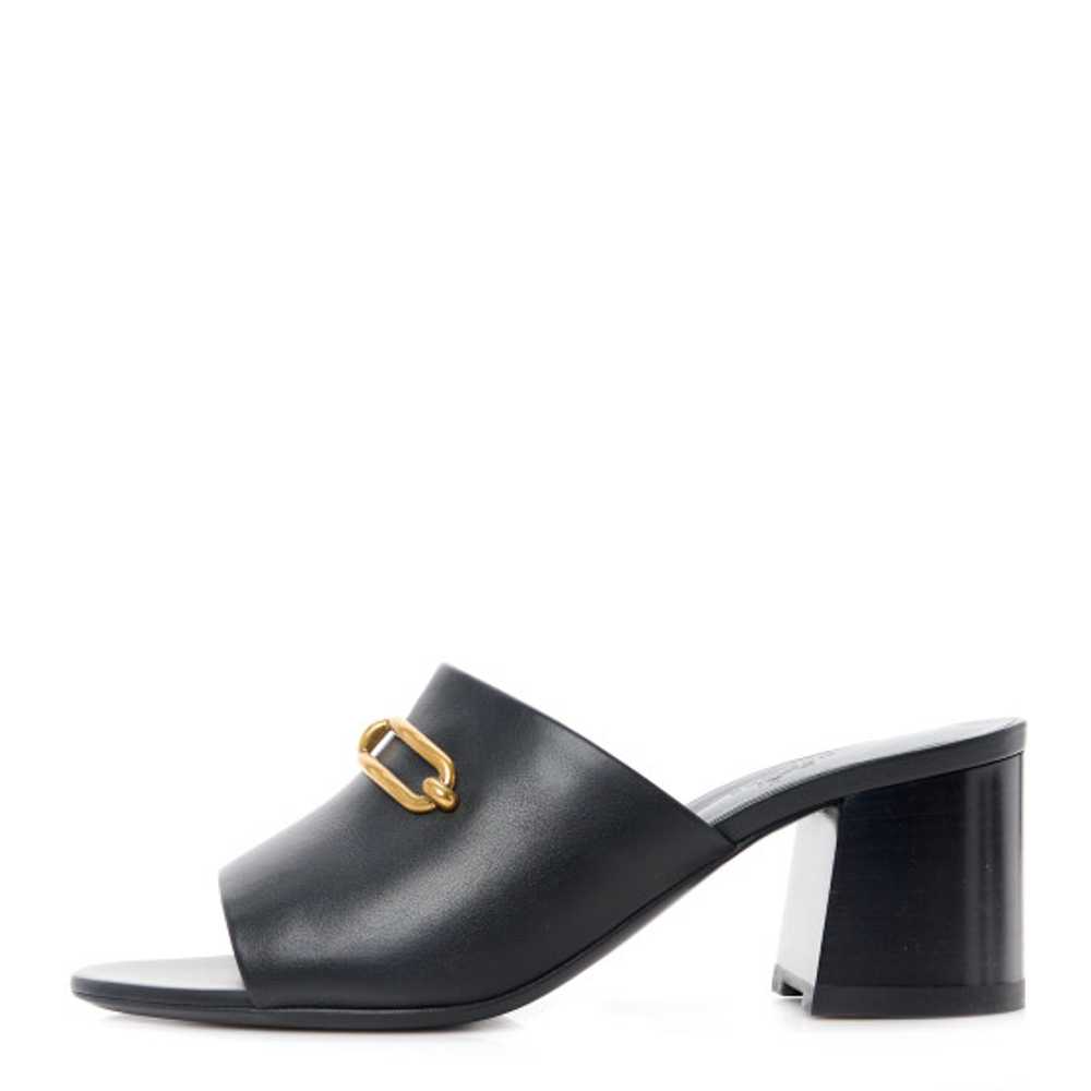 HERMES Calfskin Camilla Mules 40 Black - image 1