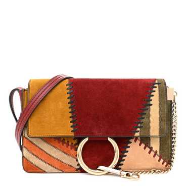 CHLOE Suede Patchwork Small Faye Shoulder Bag  Mul