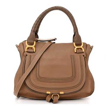 CHLOE Calfskin Medium Marcie Satchel Desert Taupe