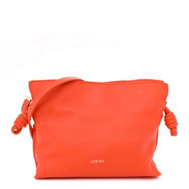 LOEWE Calfskin Mini Flamenco Knot Clutch  Vivid O… - image 1