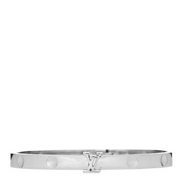 LOUIS VUITTON 18K White Gold Empreinte Bangle Brac