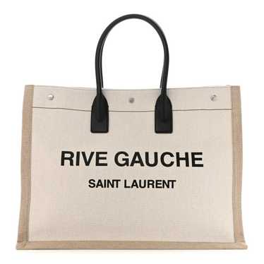 SAINT LAURENT Linen Calfskin Rive Gauche Tote Opt… - image 1