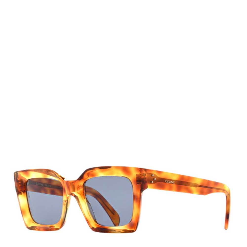 CELINE Acetate Square Sunglasses CL401301 Tortoise - image 1