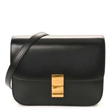 CELINE Box Calfskin Medium Classic Box Flap Bag Bl