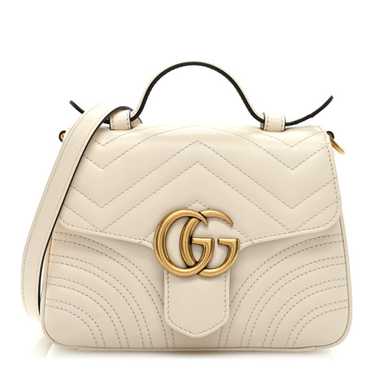 GUCCI Calfskin Matelasse Mini GG Marmont Top Hand… - image 1