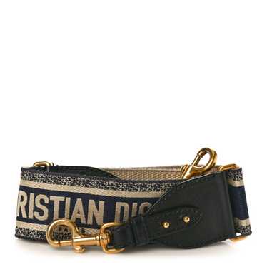 CHRISTIAN DIOR Canvas Embroidered Shoulder Strap … - image 1