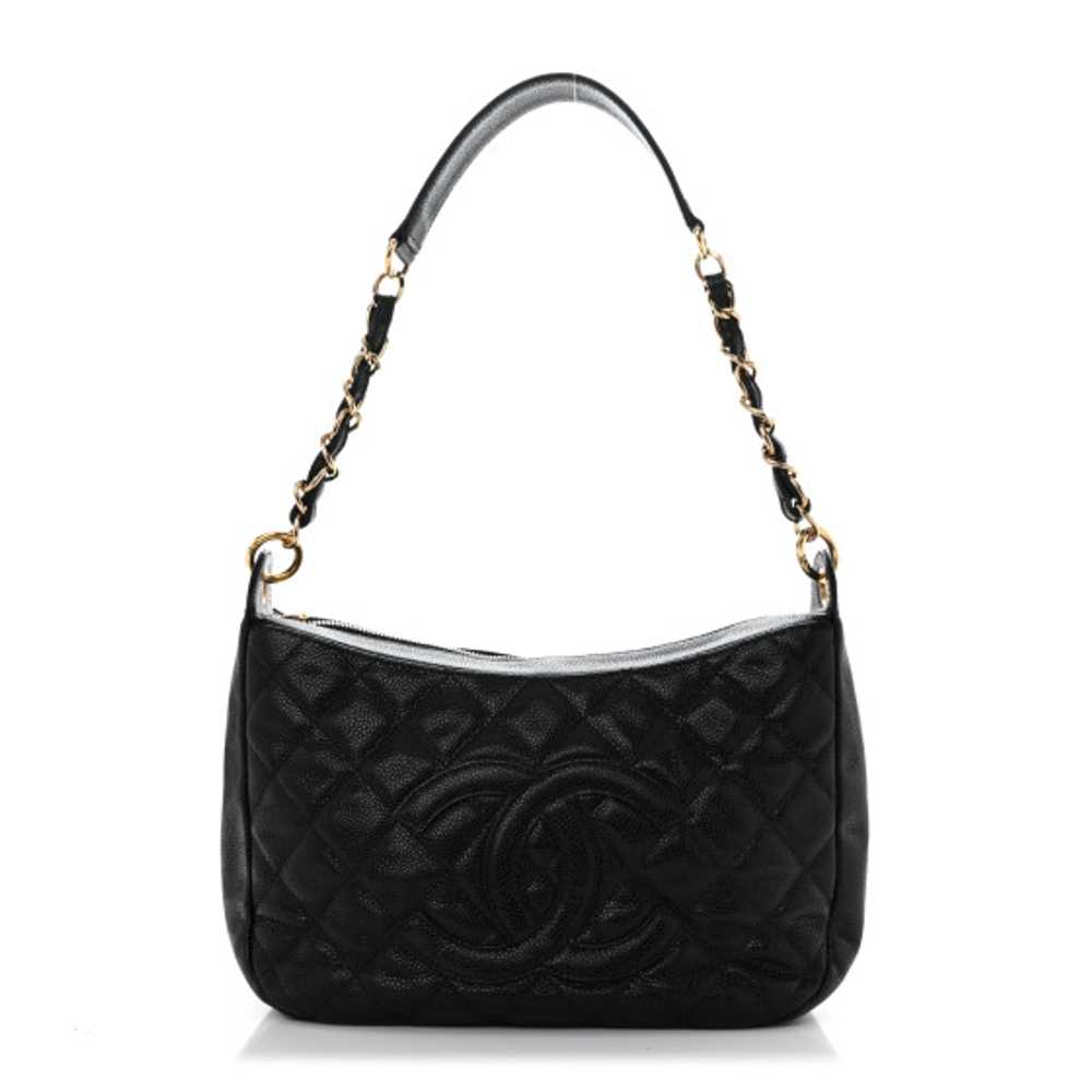 CHANEL Caviar Quilted Timeless CC Shoulder Bag Bl… - image 1