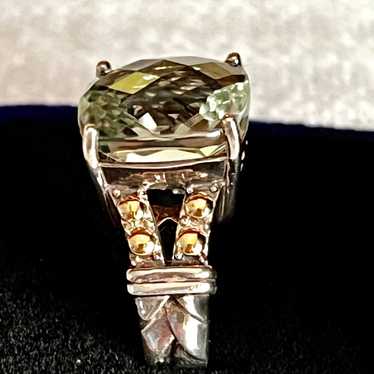 Effy Charm 925 Sterling Silver 18k offers Yellow Gold Green Amethyst