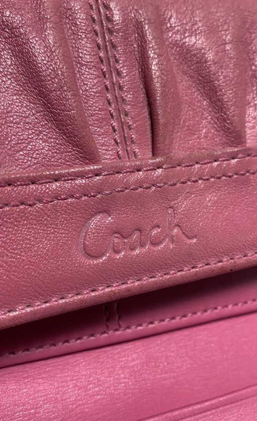 Coach Pink Leather Trifold Envelope Card Wallet - image 8