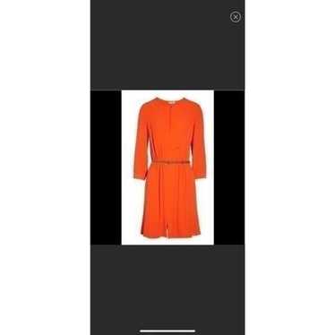 Juicy Couture orange belted crepe dress