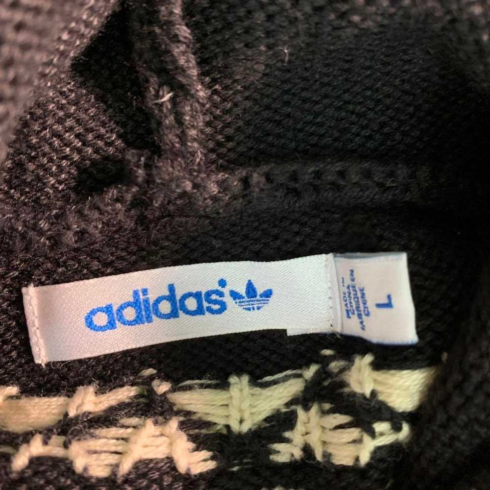 [adidas] Hooded Logo Pattern Knit Dress Vintage U… - image 5