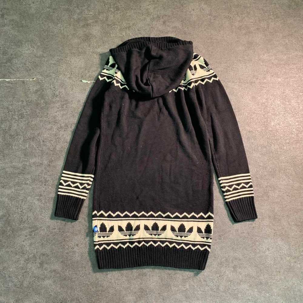 [adidas] Hooded Logo Pattern Knit Dress Vintage U… - image 6