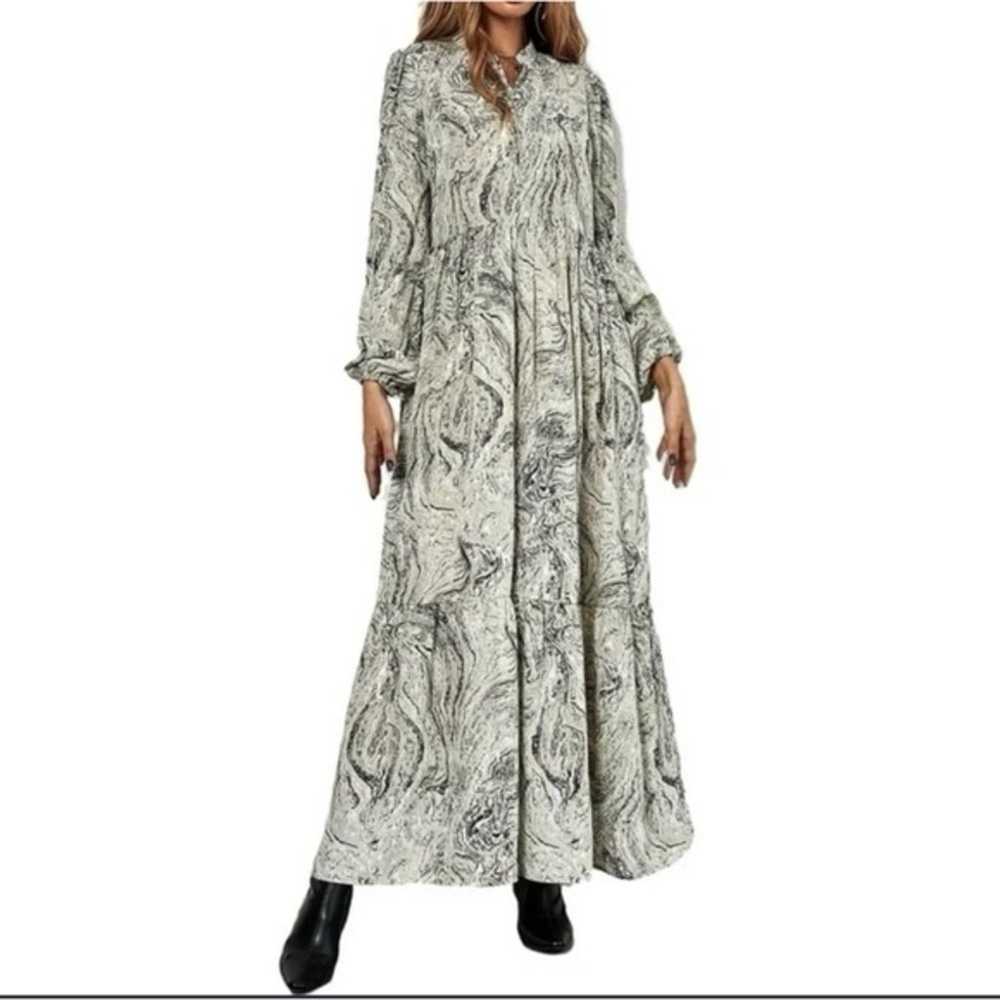 Women’s marble print dress XL - image 1