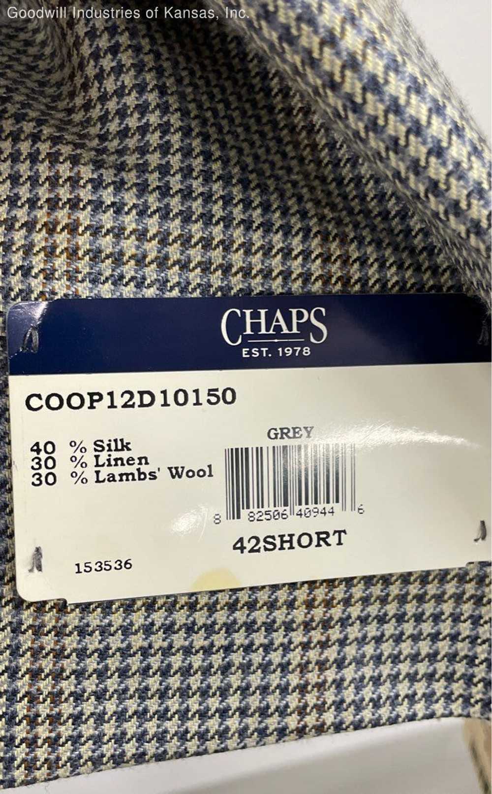 CHAPS Blue/Gray Sports Coat / Suit Jacket - Size … - image 4