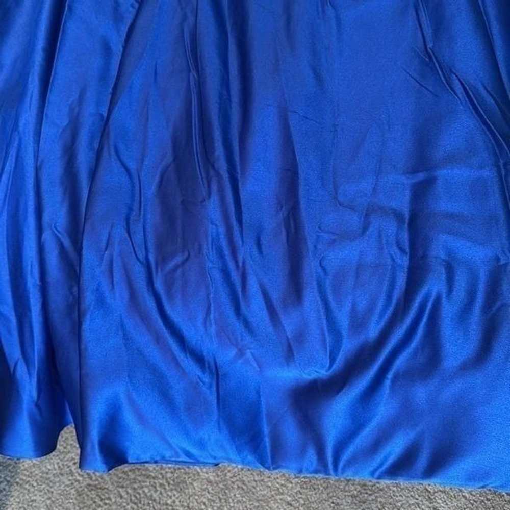 Women’s Full Length Satin Blue Prom Party Dress L… - image 5