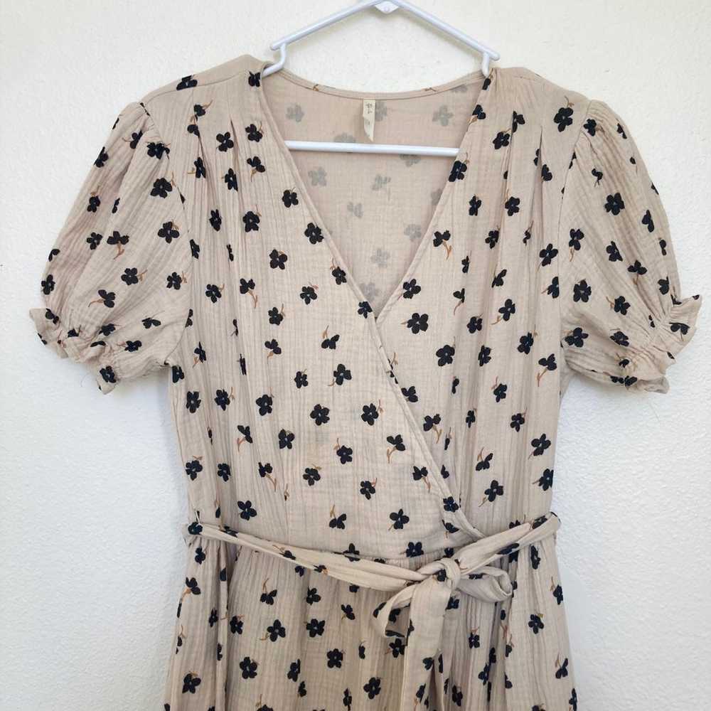 Rylee and Cru Winter Flower Wrap dress size small - image 2